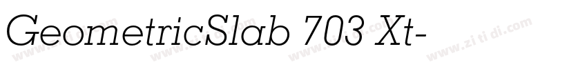 GeometricSlab 703 Xt字体转换